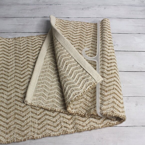 Room & Retreat Natural Burlap Table Runner Farmhouse 14" x 70" Jute White - Picture 4 of 6